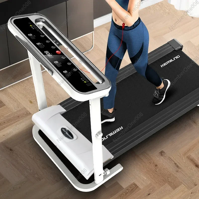 Folding Magnetic Treadmill, LED Display Treadmill with Safety Harness, Smart Treadmill, Home Gym