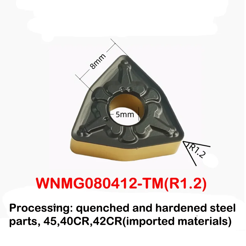 10 قطعة باستخدام الحاسب الآلي إدراج الدائرة الخارجية على شكل الخوخ تحول الرأس WNMG 080404   08 TM MA PM MQ إدراجات كربيد الفولاذ المقاوم للصدأ