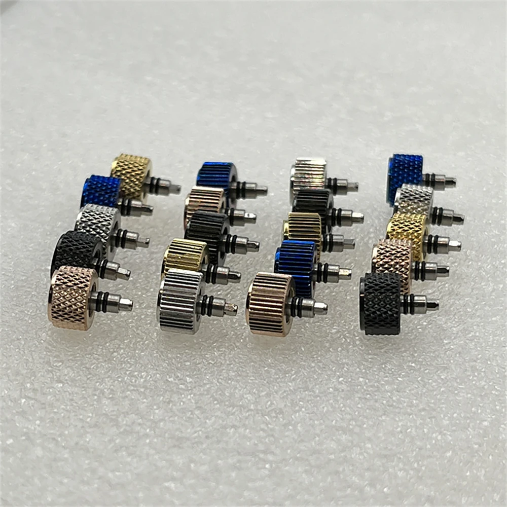 Stainless Steel Watch Crowns Watch Parts Replacement S Crown for NH35 NH36 4R35 4R36 7S26 SKX007 Movement Modification Tools