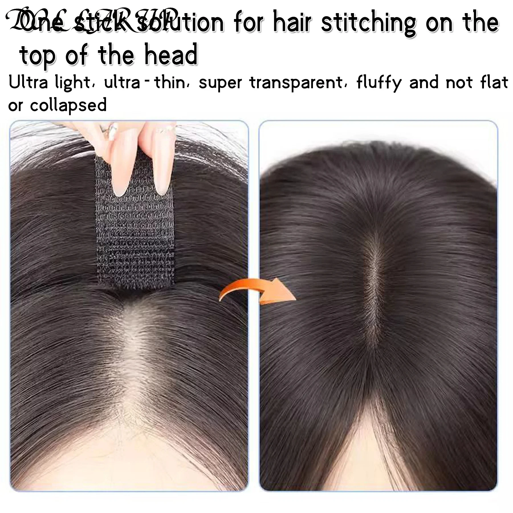 رقعة شعر JKL التوليفية خفيفة الوزن بدون خياطة شعر نسائي أمامي ضفائر فرنسية وصلات شعر صناعية آسيوية #6