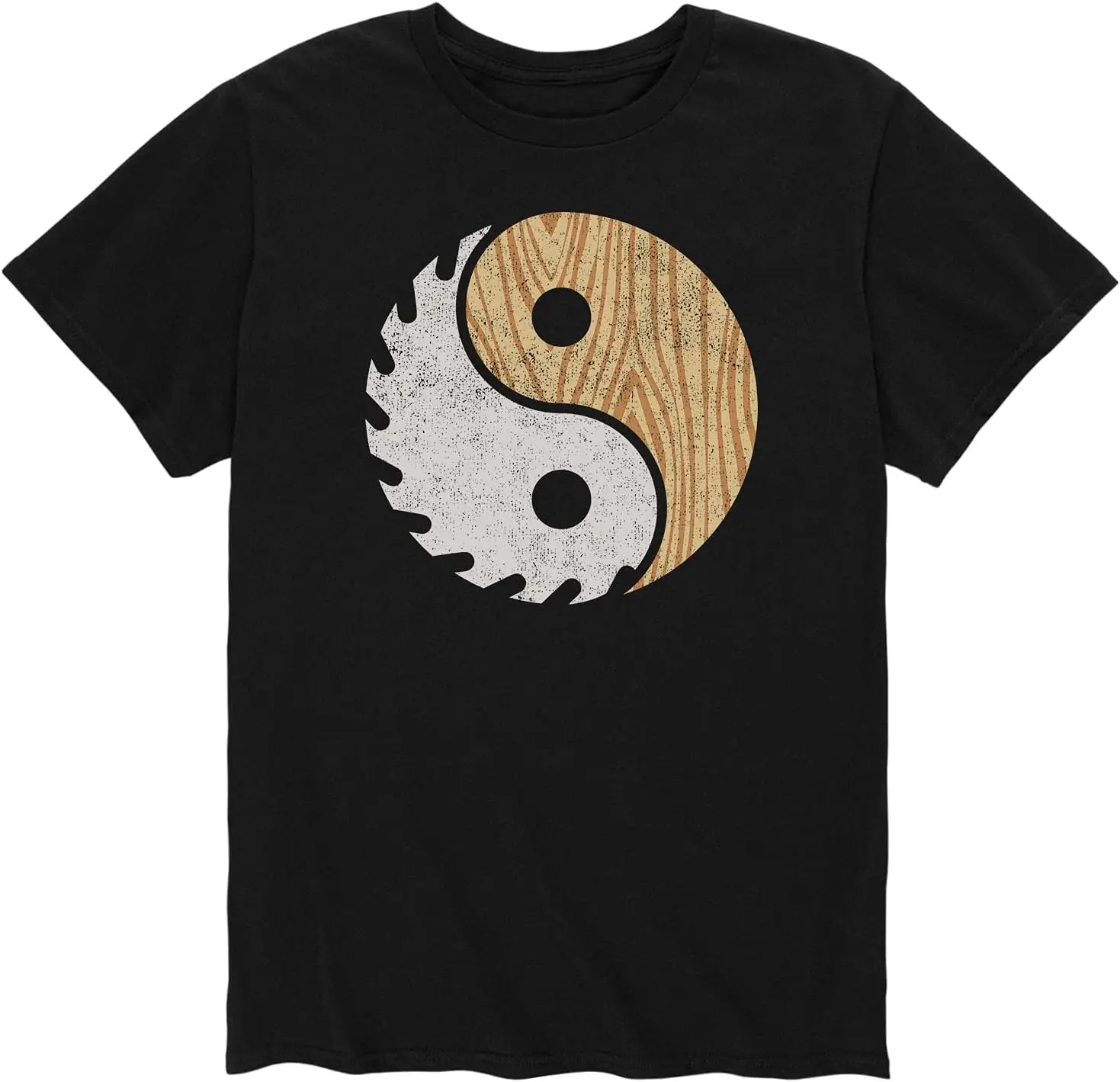 Saw Wood Yin Yang - Men's Short Sleeve Graphic T-Shirt