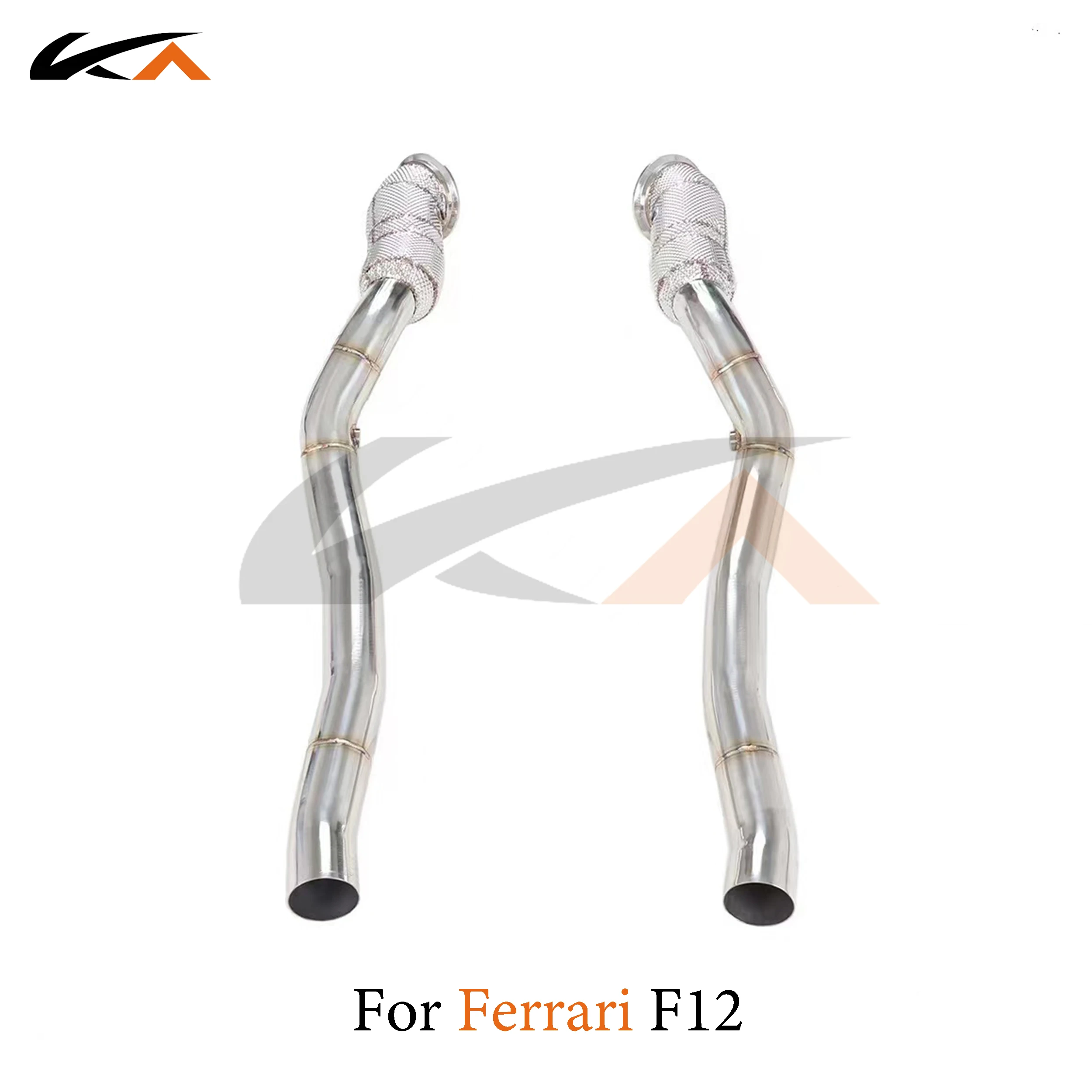 

KA Tuning exhaust system header stainless downpipe for Ferrari F12 axle pipe catalysis heat shield