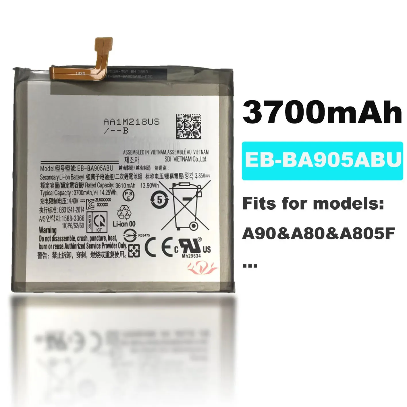 For samsung a90 a80 a805F EB-BA905ABU cell phone battery repair parts original battery