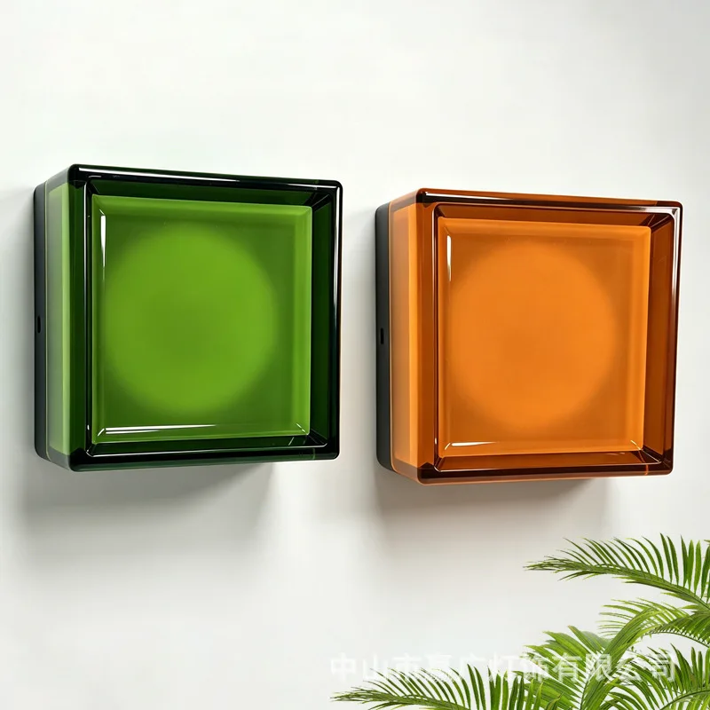 Square LED wall lamp bedroom bedside lamp Nordic simple interior decoration atmosphere light