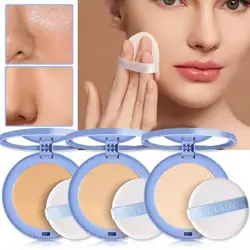 Full Coverage Pressed Make Up Face Powder Natural Lasting Makeup Powder Soft Mist Face Makeup Cosmetic Setting Compact Powder