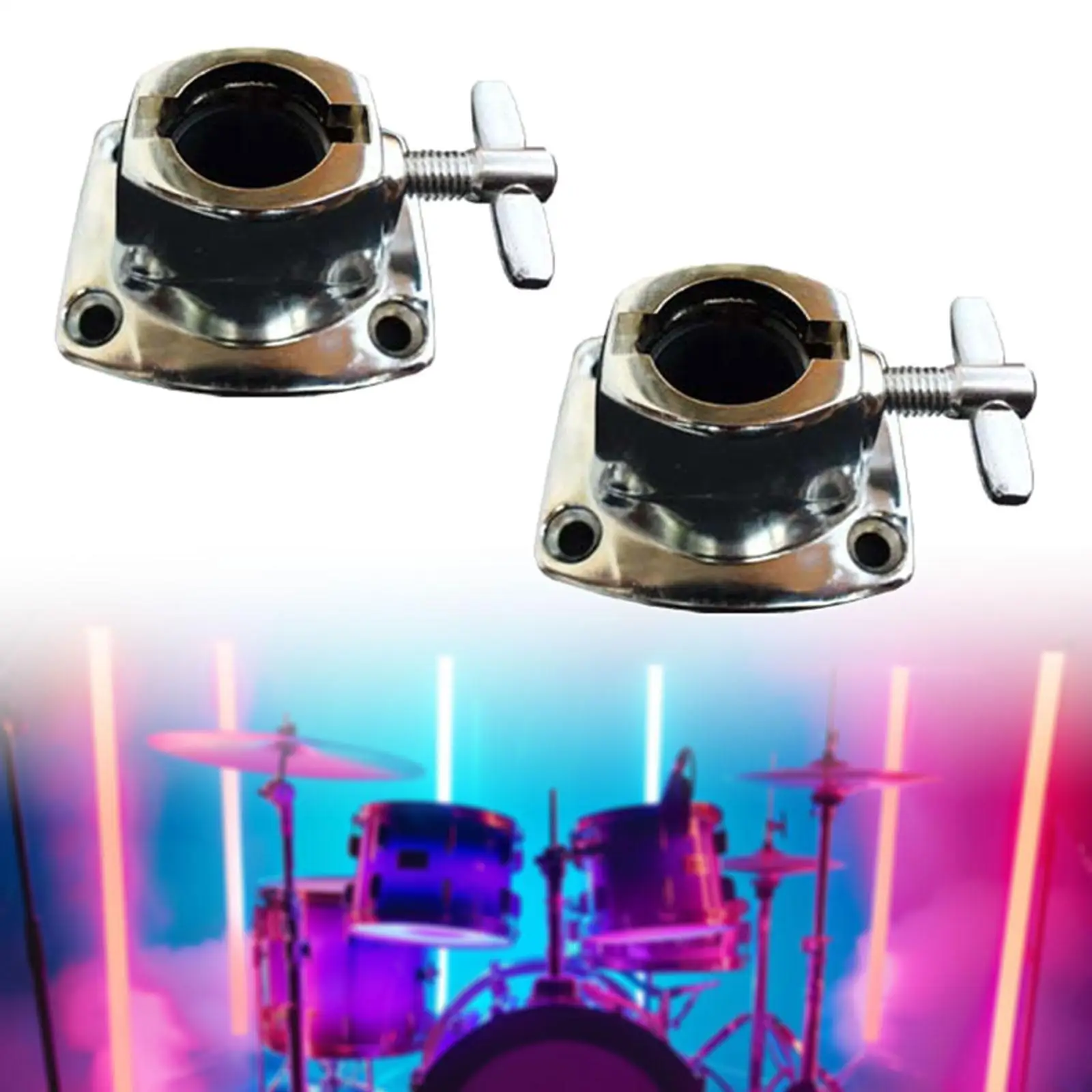 2Pcs Drum Mount Bracket Base Floor Tom Leg Clamp Holder Professional Sturdy Drum