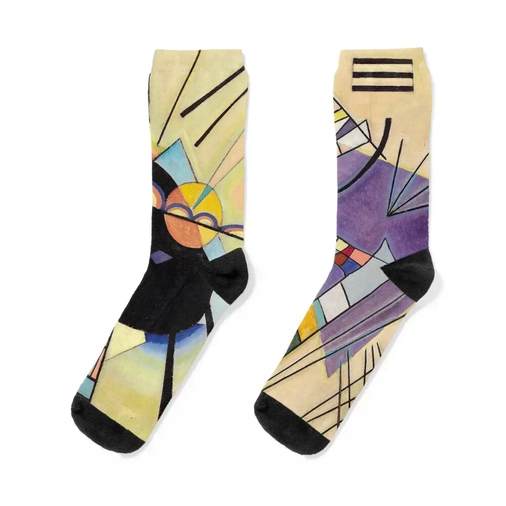 

Wassily Kandinsky Black and Violet Socks funny sock sport loose new year Men Socks Women's