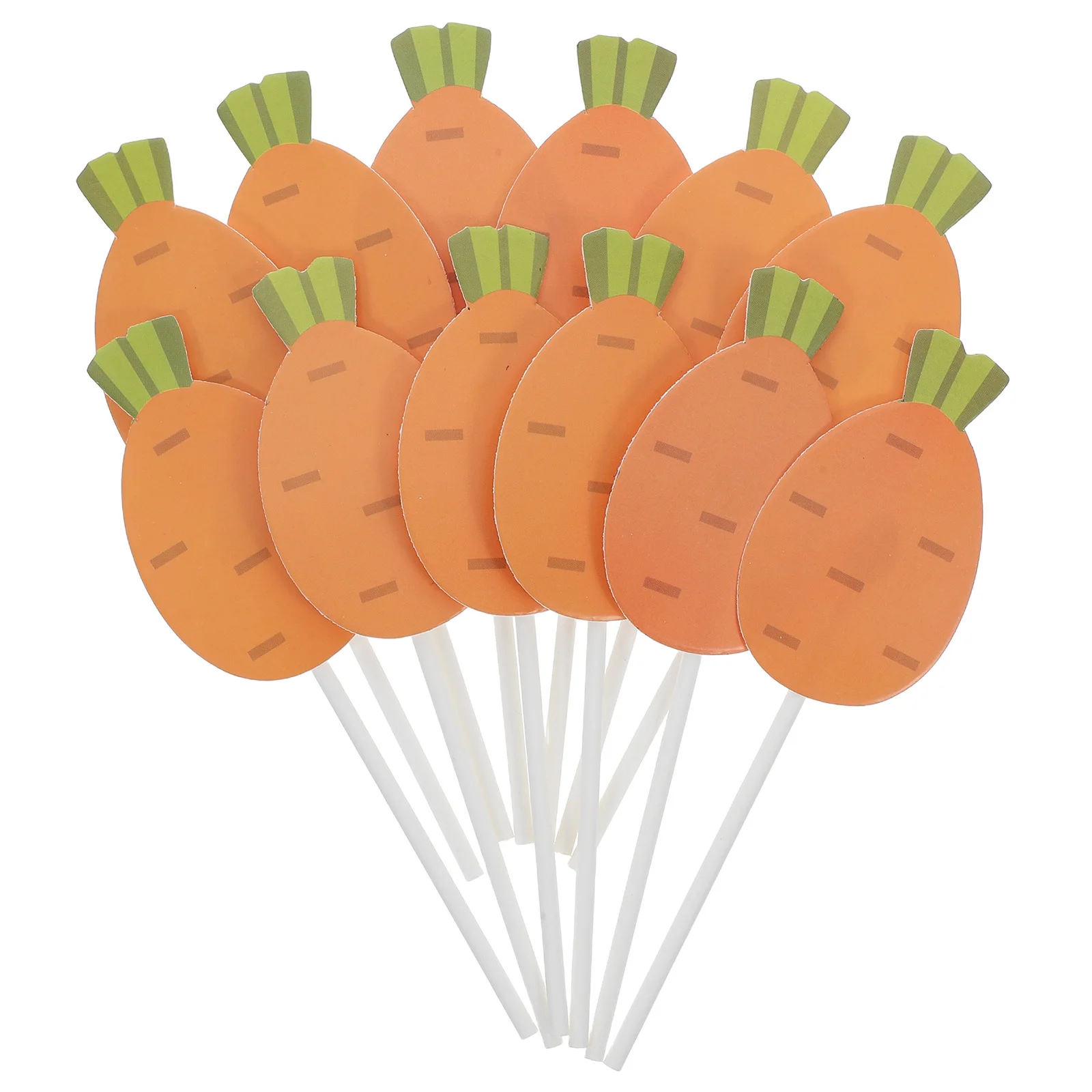 

24pcs Carrot Cake Inserts Cupcake Decorations Easter Theme Food Flags Toothpicks Dessert Supplies Spring Party Cake Toothpick