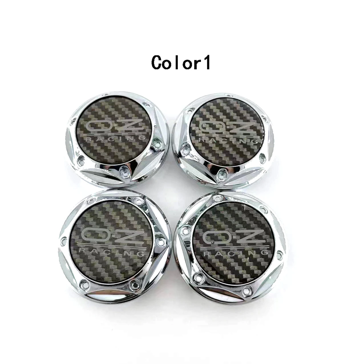 4PCS/lot 67MM Car Wheel Center Hub Caps for OZLogo chrome / black car Styling accessories