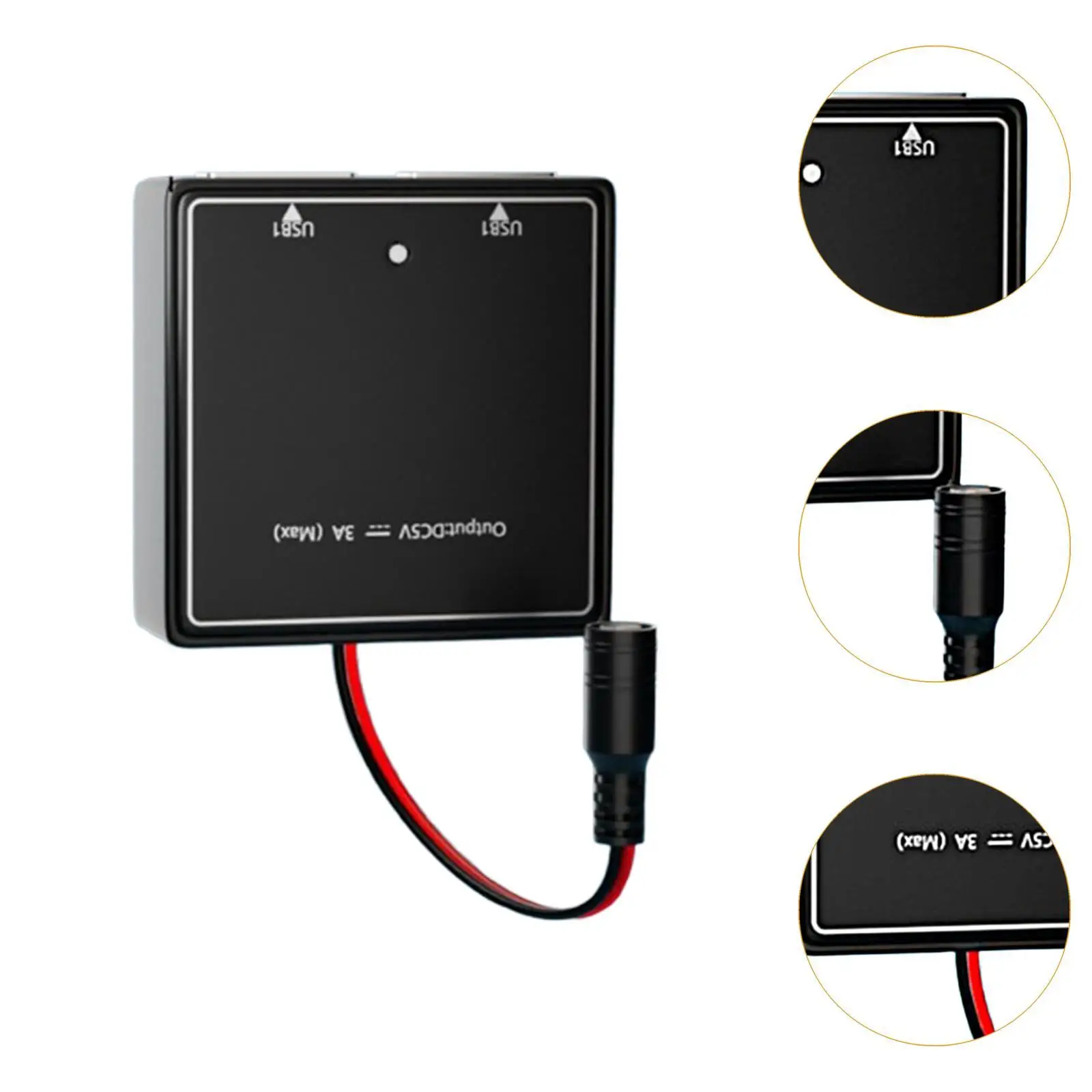 Stabilizer Tegangan Surya 5V3A Pengontrol Pengisian Panel Surya USB Ganda Hitam