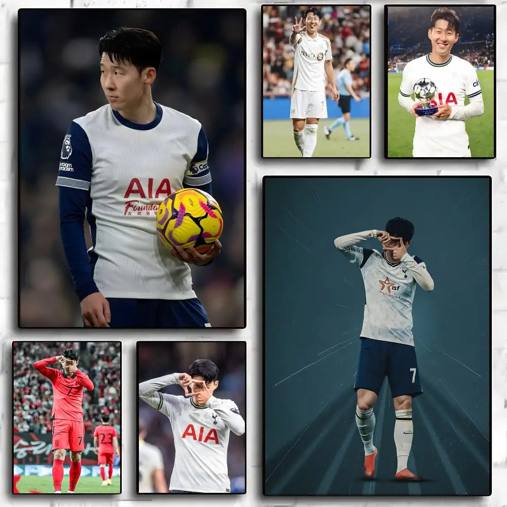 1pc Football Player Son Heung Min Poster Living Room Bedroom Party Bar Decor Moisture-proof Art Wall Painting
