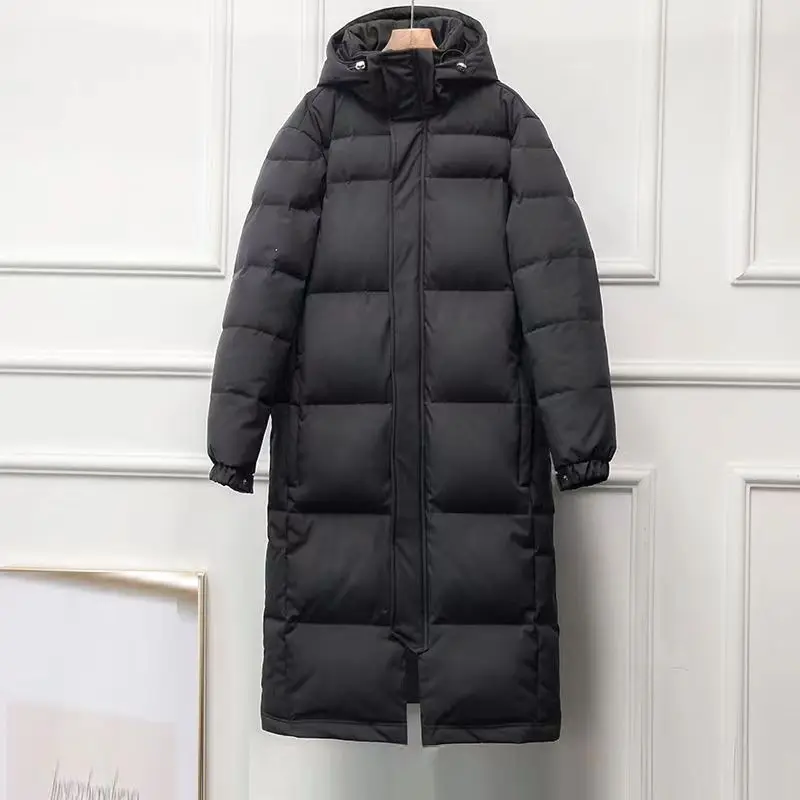 Parkas Long Coats Hooded Zipper Jackets Women Full Sleeve Thick Warm Y2k Streetwear Elegant Jacket Work Coat Autumn Winter 2026