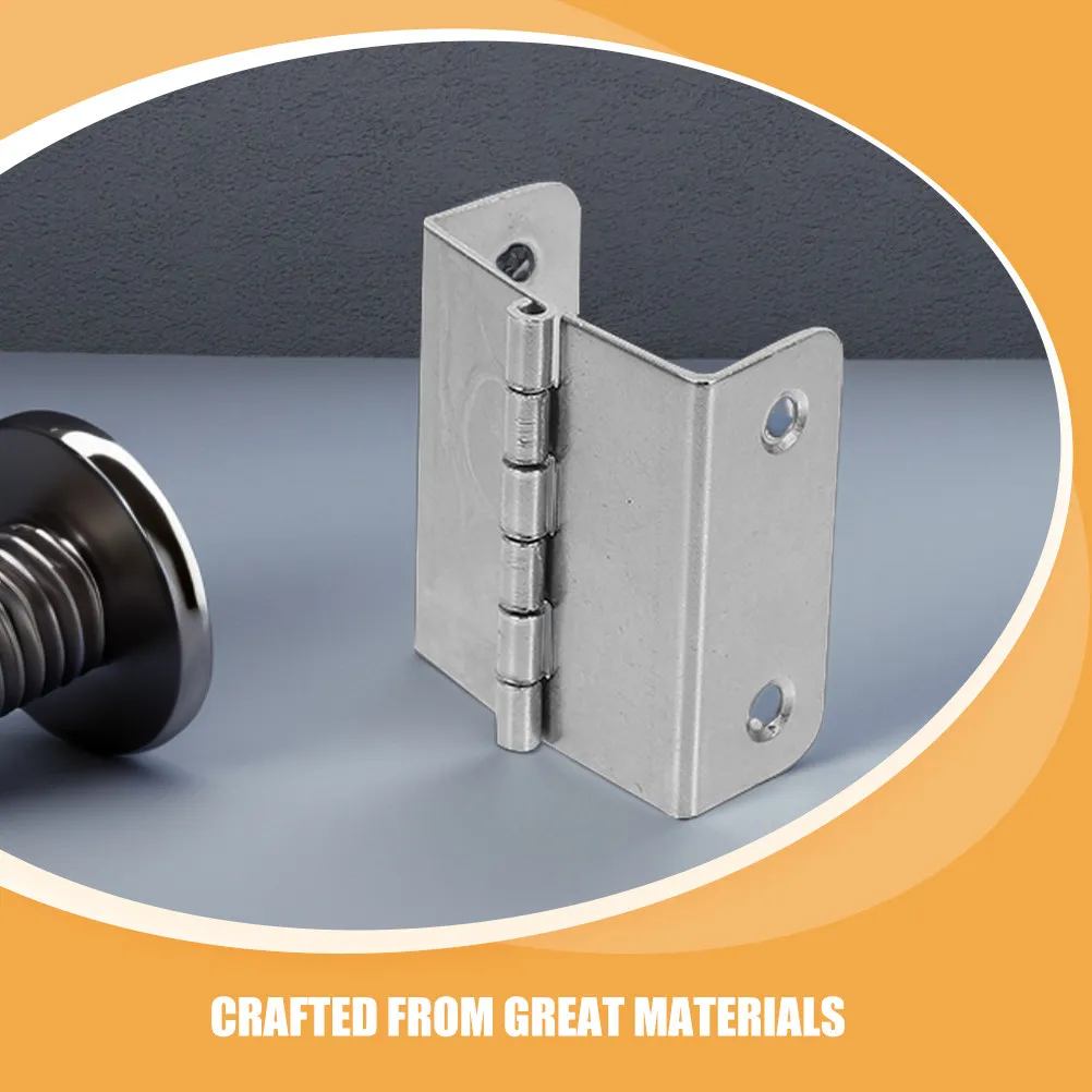 Stainless Steel Folding Cabinet Door Hinges 8 Pack Four Hole Heavy Duty Furniture Hardware