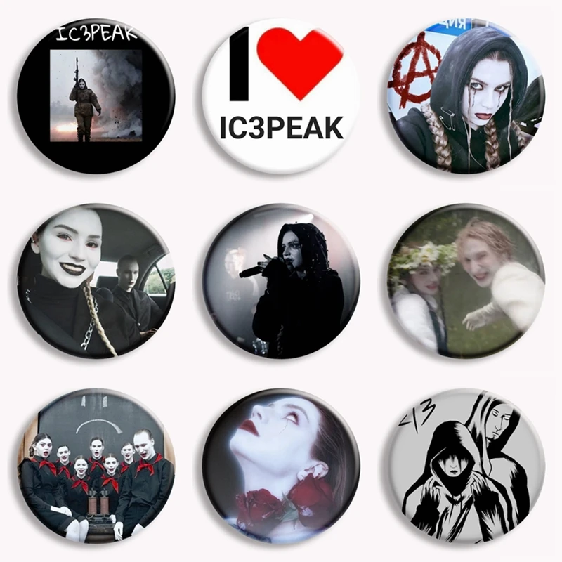 Eu Amo Ic3Peak Banda Singer Botão Pin, Emblema de Metal, Casaco, Saco, Decoração Acessórios, Presentes Criativos, Hot