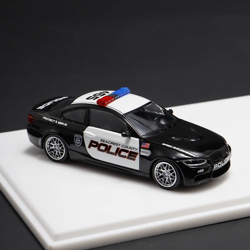 BSC 1:64 M3 E92 سيارة الأمن NFS مجموعة سيارات الشرطة محاكاة سبيكة نموذج سيارة الحلي جمع