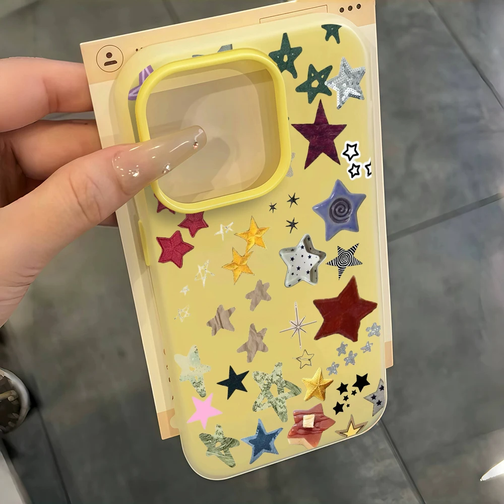 Für Samsung Galaxy S21 S26 S25 S24 S23 S22 Ultra Plus FE Hülle Retro Sterne Luxus-Cover Für A37 A36 A54 A55 A56 Stoßfeste Schutzhülle – Detail 9