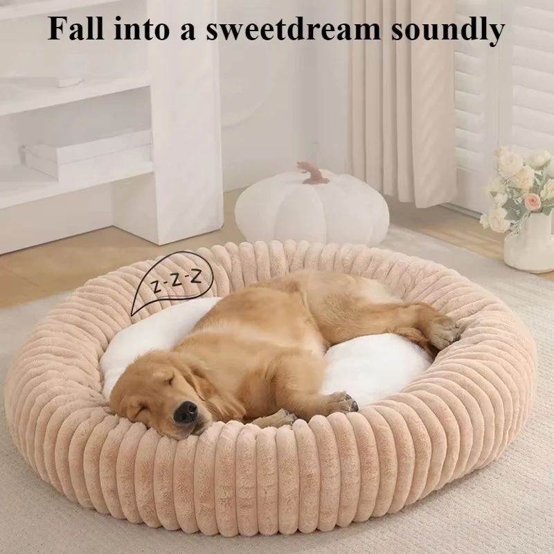 Cama de perro esponjosa de felpa lavable para perros grandes, cojín ortopédico grueso de invierno para mascotas, casa de perrera, cama para gatos