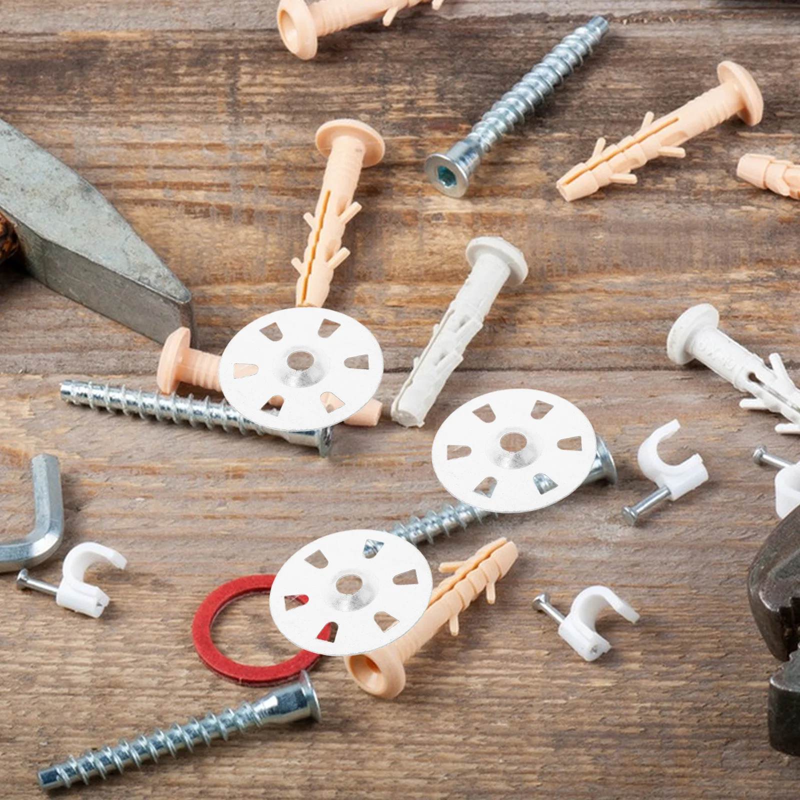 

100Pcs Galvanized Iron Insulating Board Washers Metal Flat Washers for Gypsum Board Ceiling Drywall Wall Fastener Repair