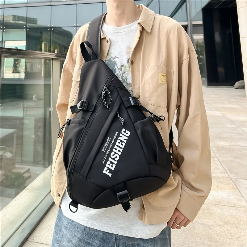 New Y2k Portable Light Nylon Crossbody Bag Trendy Rucksack Travel Shoulder Bag Casual knapsack Outdoor Sports Unisex Chest Packs