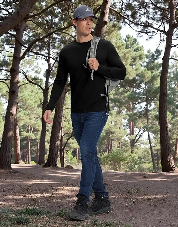 Pioneer Camp Mens Bamboo T Shirt Ultra Soft White Plain Tshirts Shirts for Men Cooling Crew Neck Casual Basic Tee Shirt