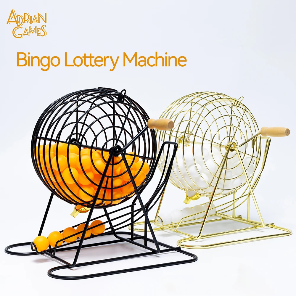 Lottery Bingo Machine, Hand Crank Lottery Wheel, Lucky Reward Game for Large Party Entertainment Table Board Game Sweepstakes