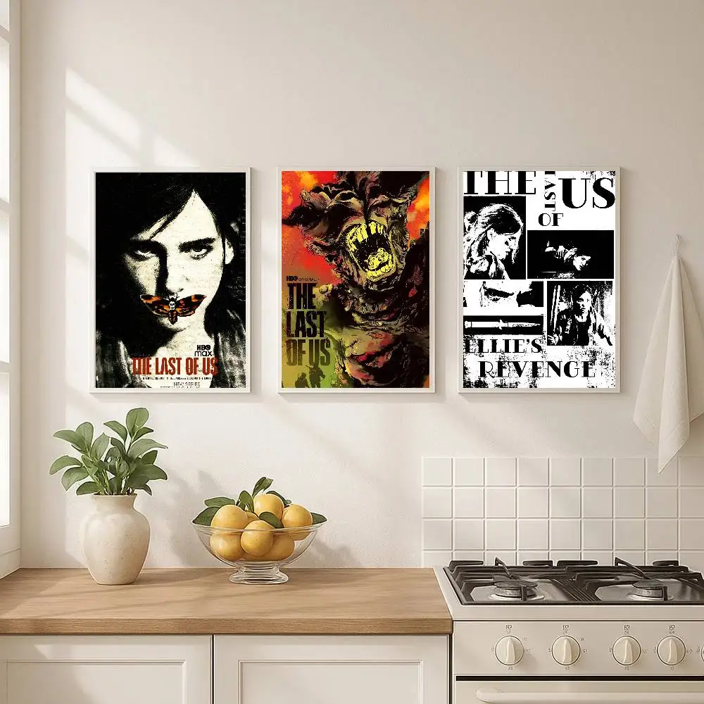 ملصق لعبة فيلم The Last Of Us مطبوع عليه ورق غرفة المعيشة وغرفة النوم ومدخل البار والمطعم