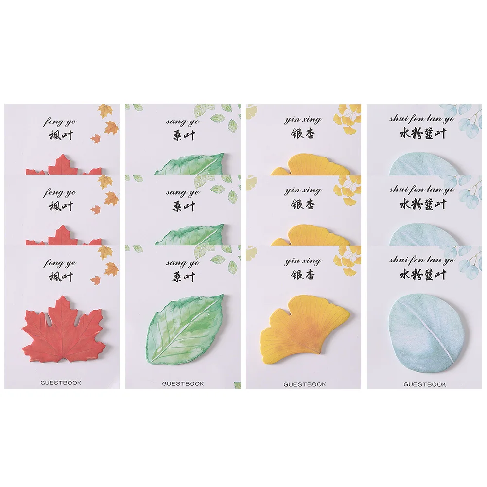 12 قطعة ملاحظات عملية على شكل سمكة مذكرة ملاحظات ملصقات الكتابة اللطيفة لرسائل الأرشيف والتذكير لوحات مذكرة لاصقة #3