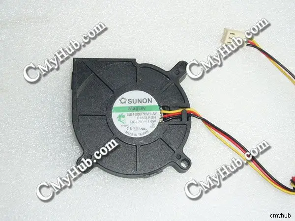 

Для SUNON GB1206PHV1 AY B1623.F.GN DC12V 1,6 Вт 6015 6 см 60 мм 60x60x15 мм 3-контактный 3-проводной охлаждающий вентилятор GB1206PHV1-AY AY B1623.F.GN