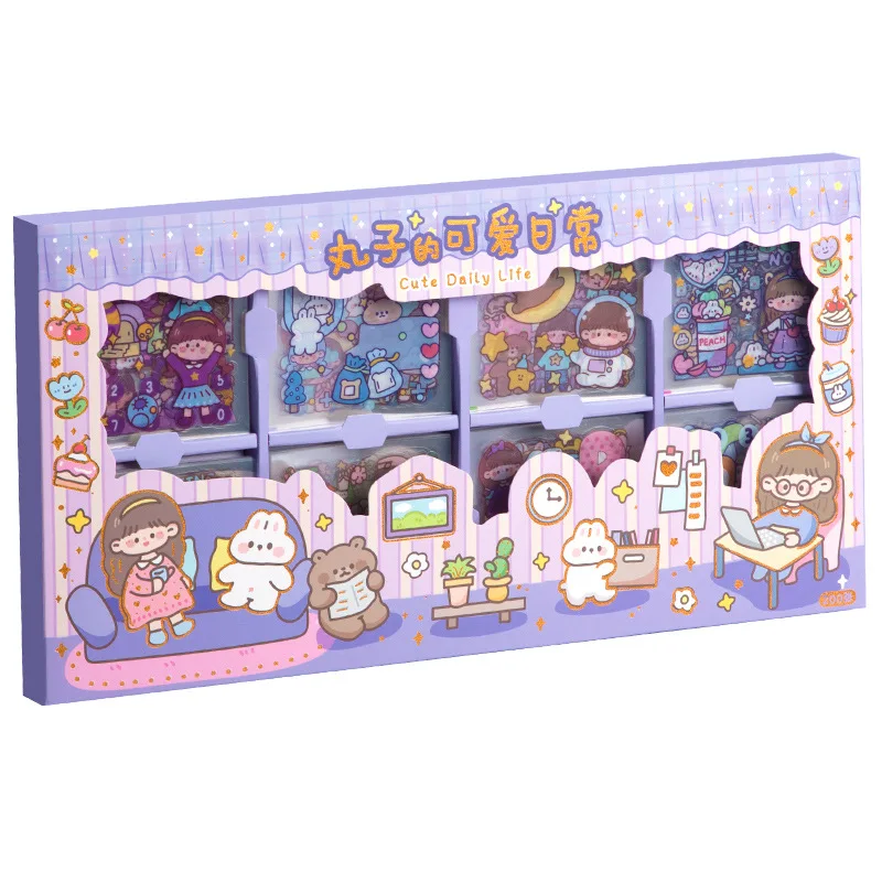 200Pieces / Box of Stickers Cute Japan Masking Tape Set Scrapbook Bullet Diary Stickers Adhesive for Girls Children Kids