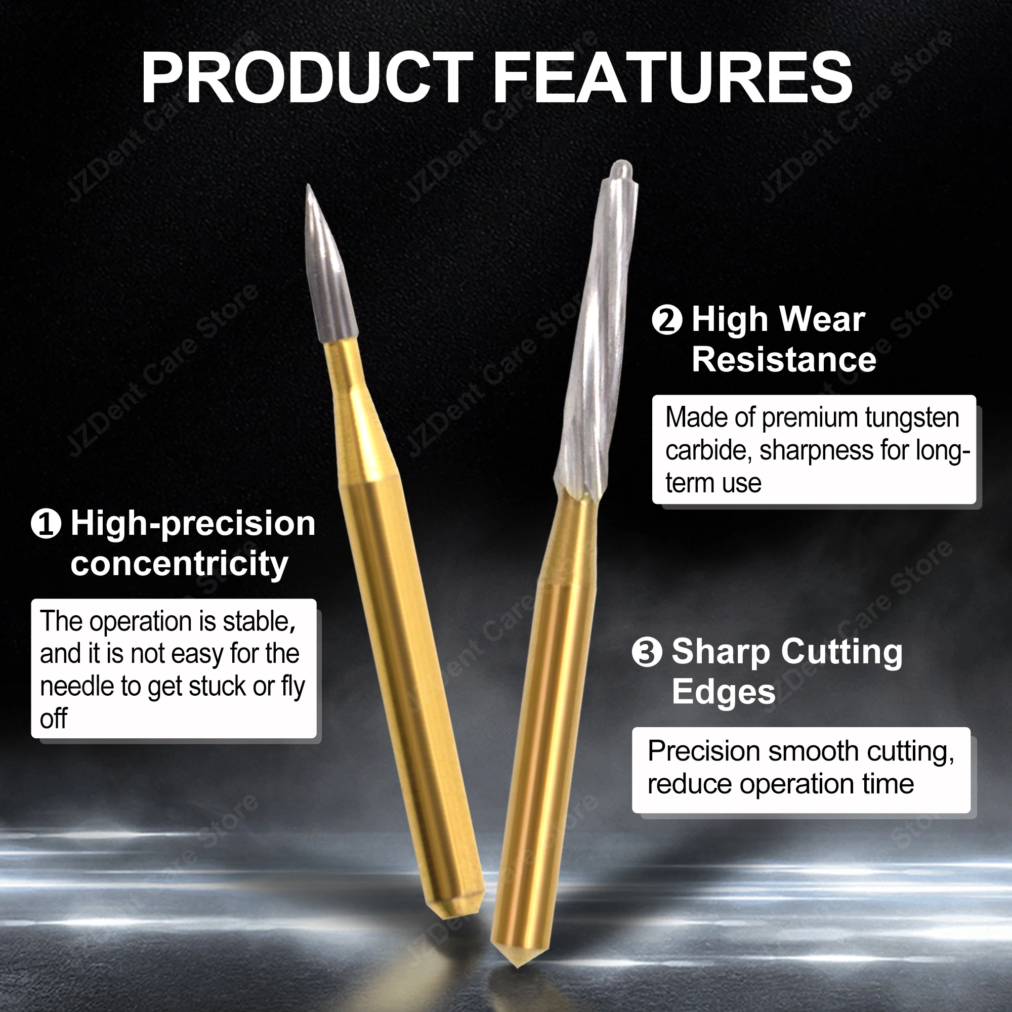 Twoendo High Speed Dental Tools Surgical Burs 6pcs Endo Z/Zekrya/FG702/FG7376/7901/7902/7664/7695/7686/7653/7404 Carbide Burs
