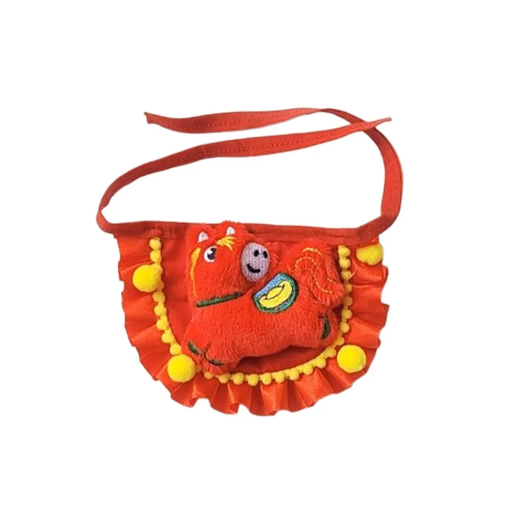 

Funny Chinese Style New Year Cat Collar Cartoon Comfortable Pet Cat Scarfs Warm Adjustable Cat Clothes Photo Props