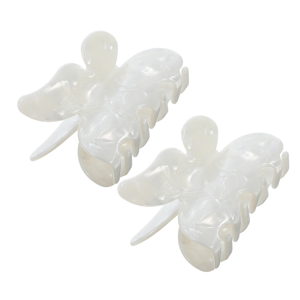 

2pcs Acetate Butterfly Claw Clips Hair Accessories for Girls Strong Grip Versatile Miniature Hair Styling Tool