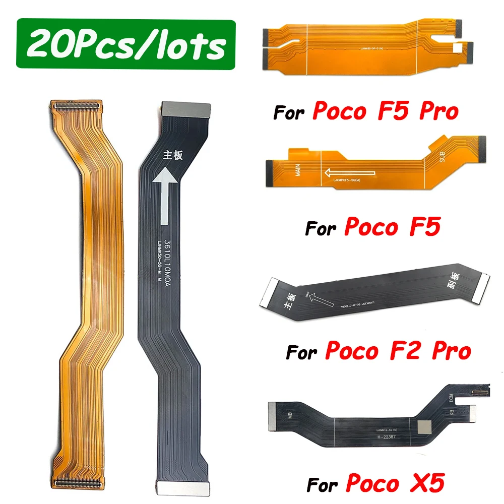 20Pcs, New LCD Display Mainboard Connect Flex Cable Motherboard Module For Xiaomi Poco F1 F2 F3 X3 X4 M4 Pro NFC 4G 5G M5S