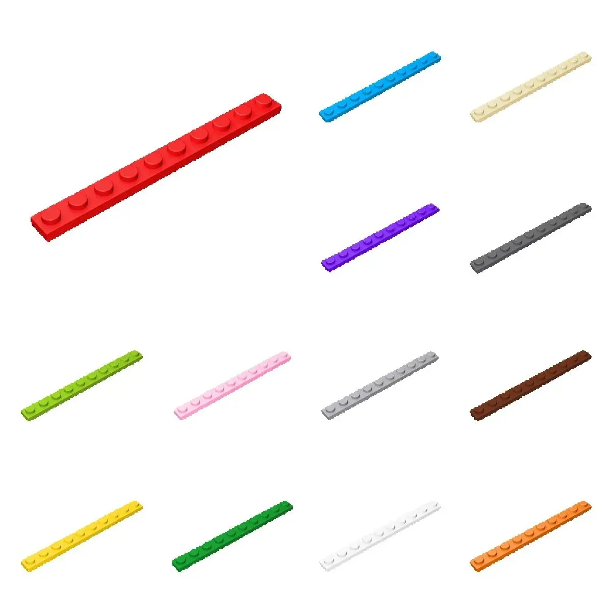 

50pcs 4477 Plate 1x10 Dots for Building Block Toys For Children Compatible with Educational Creative Size High-tech Gift DIY MOC