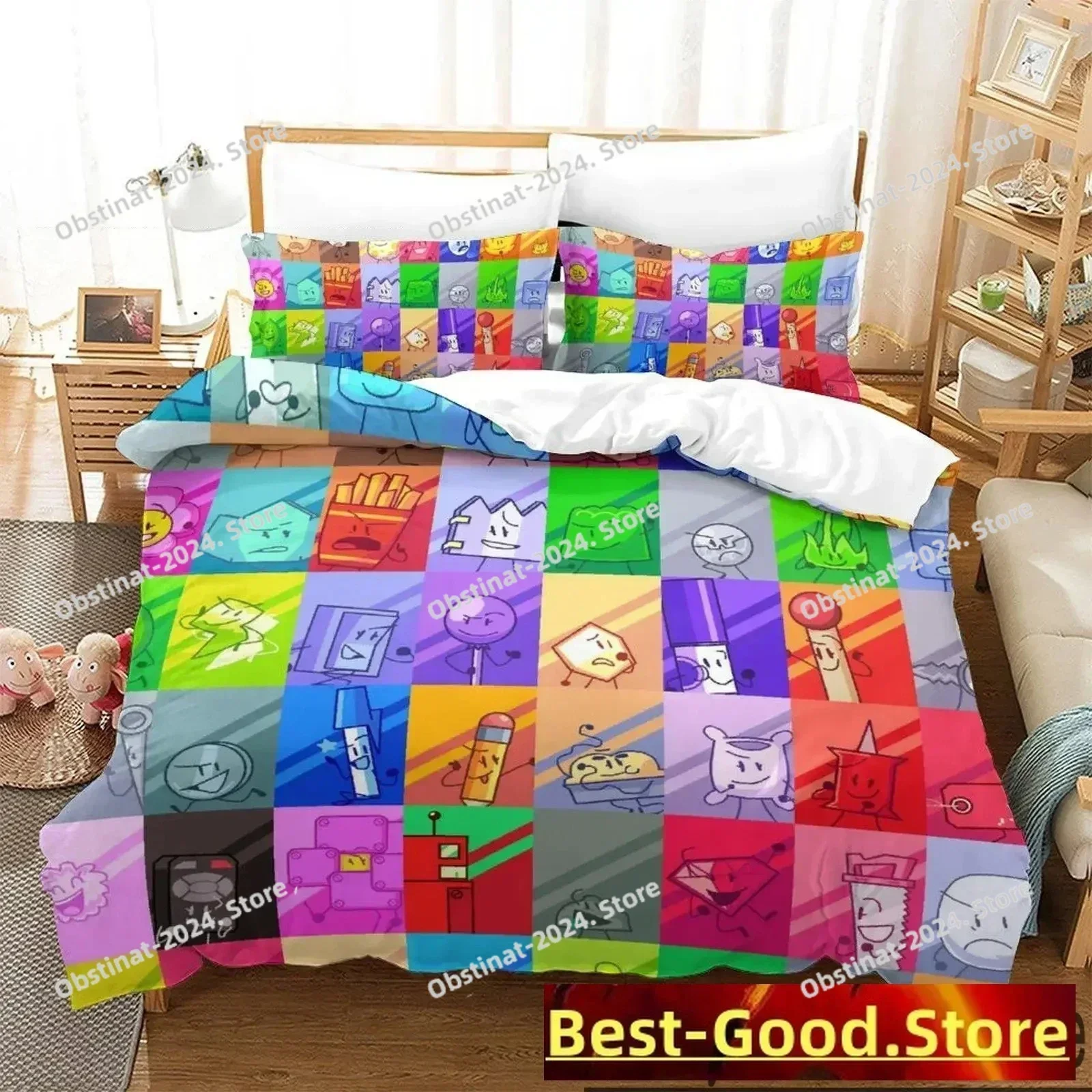 3D Cartoon Jacknjellify Bedding Set Print single Comforter Quilt Bed Cover Duvet Cover Pillow Case 3 Pieces Sets Kids Adult Size