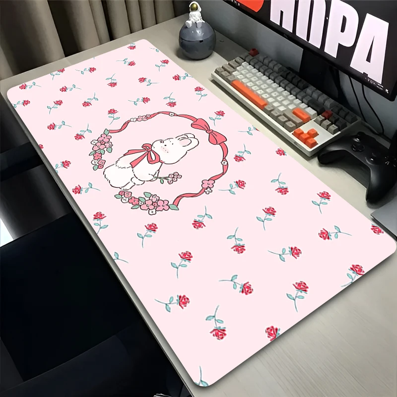 

Mouse Pad PC Non Slip Rubber Cute Mousepad Laptop Gamer Cabinet Keyboard Pad Bunny Rabbit Office Computer Gaming Desk Mouse Mat