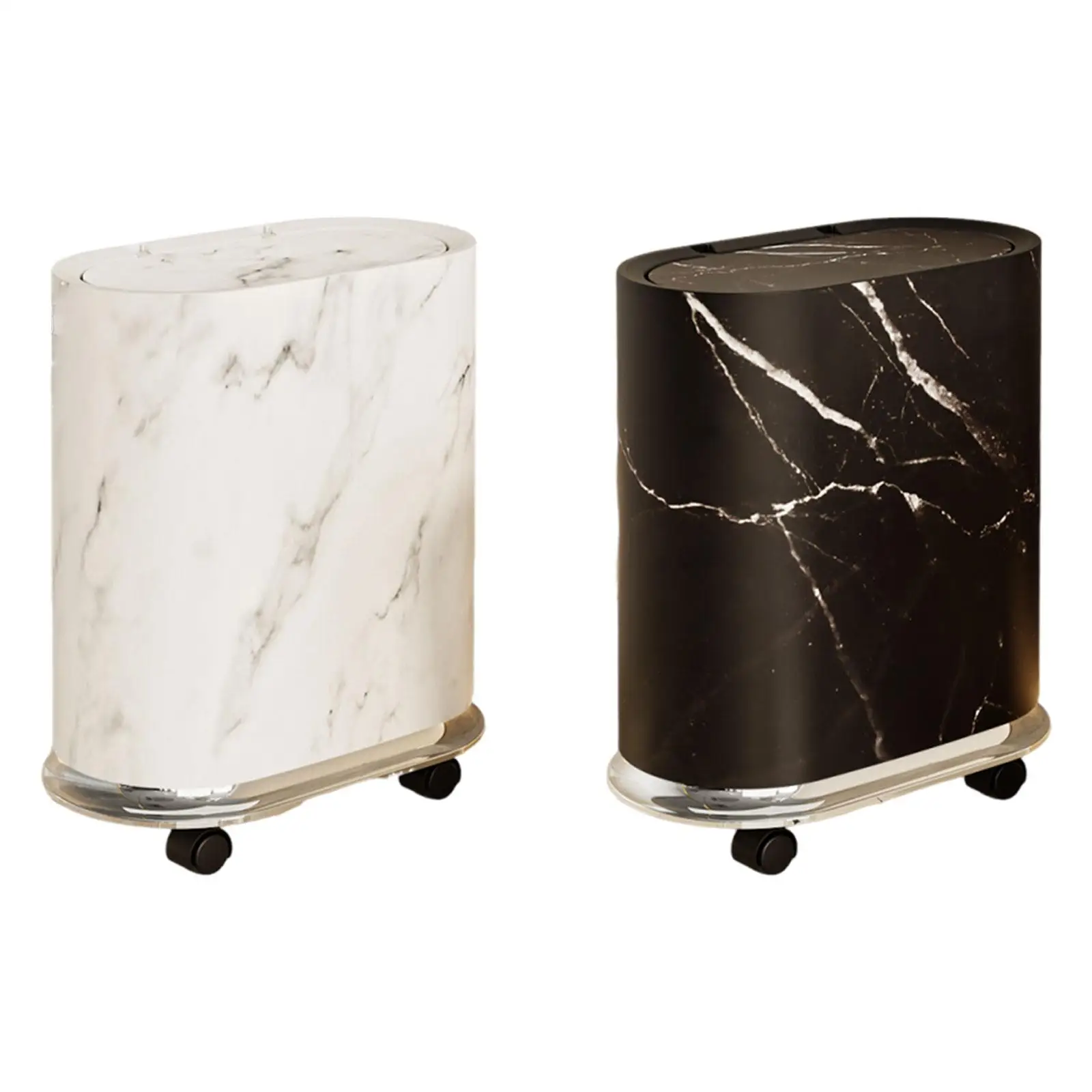 

Trash Bin with Removable Wheels Garbage Can, Sturdy, Sealed Lid, Press Type Lid