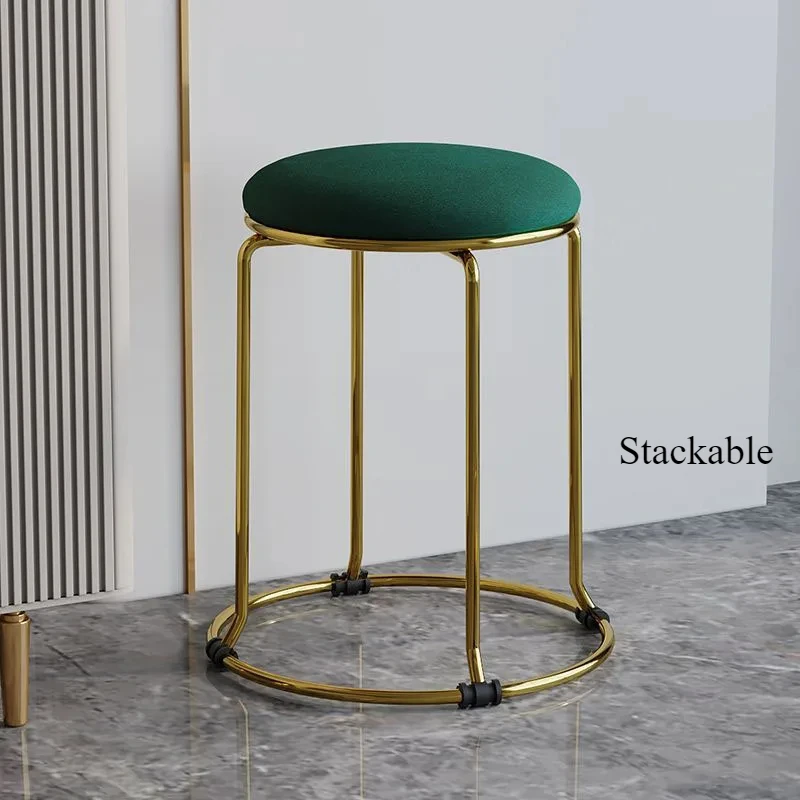 Round Dining Chairs Stool Kitchen Interior Living Room Dining Table Stool Decorative Petit Tabouret Home Furnishing Articles