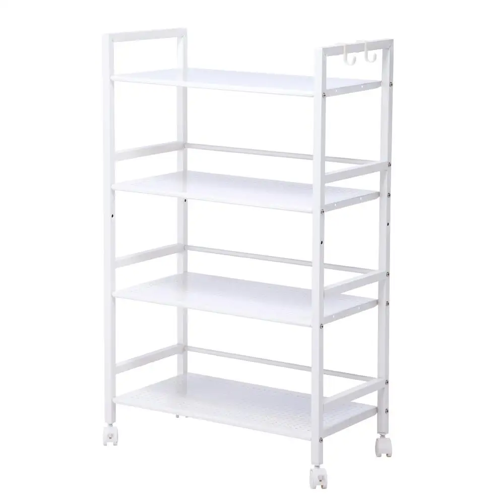 

4-Tier Multifunctional Storage Cart - Ivory White Organizer for Home, Kitchen & Office