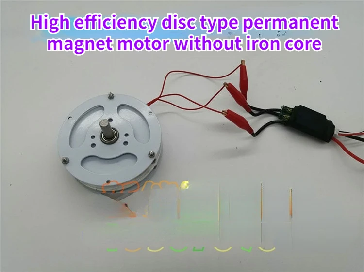 Miniature Disc High Torque Coreless Permanent Magnet Brushless Motor High Efficiency Double Rotor