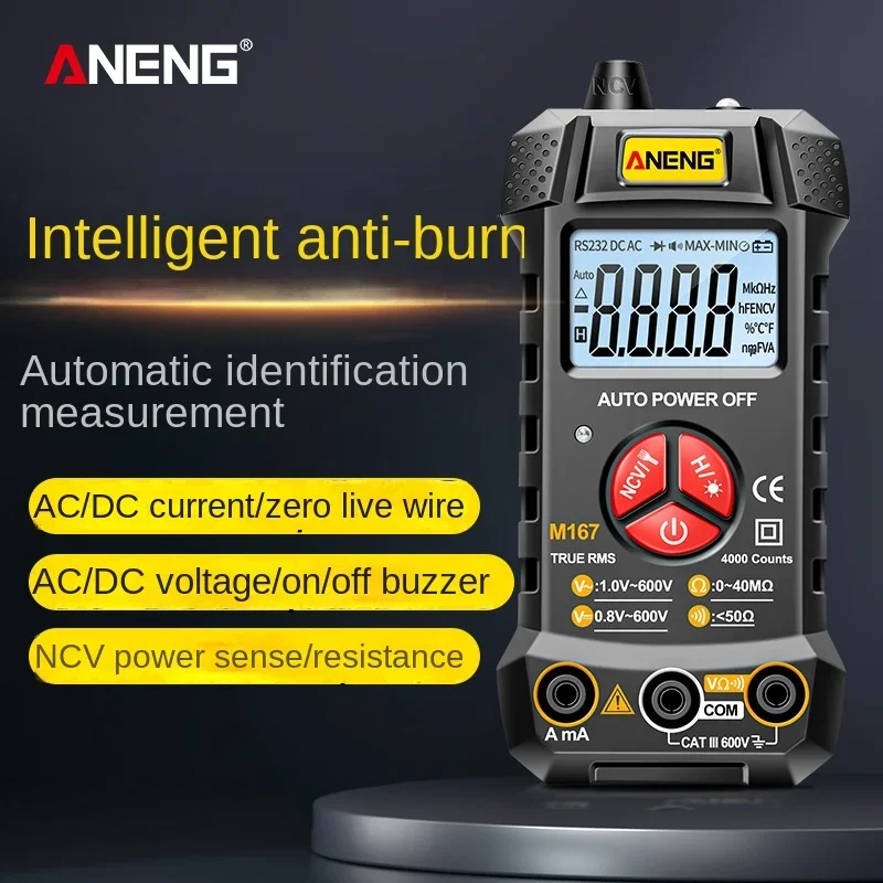 

ANENG M167 Smart Multimeter Digital High-precision Small Portable Multimeter Electrician Multi-function Instrument