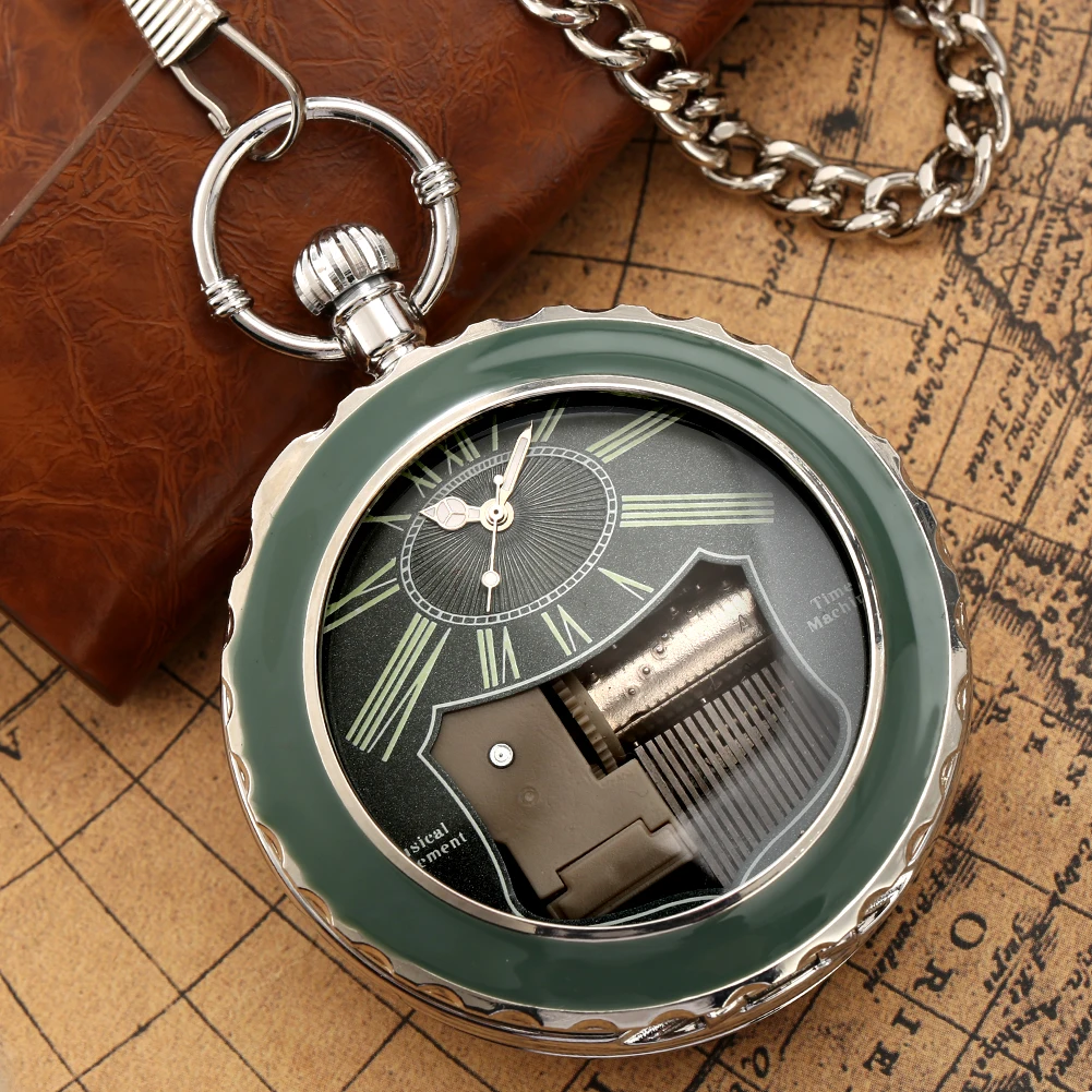 retro-musical-pocket-watch-play-swan-lake-melody-roman-green-blue-dial-quartz-pendant-pocket-watch-with-chain-collectible-gift