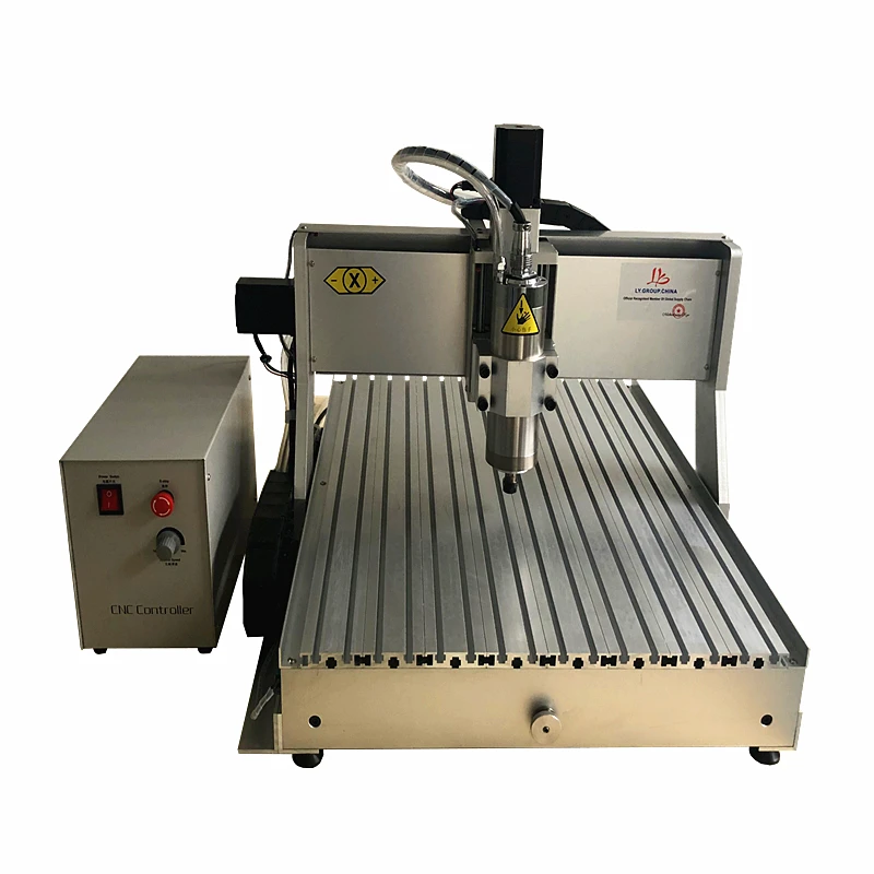 6090 4axis CNC Router Engraving Drilling Milling Machine 0.8 1.5 2.2KW Spindle with Water Tank Metal Wood Working