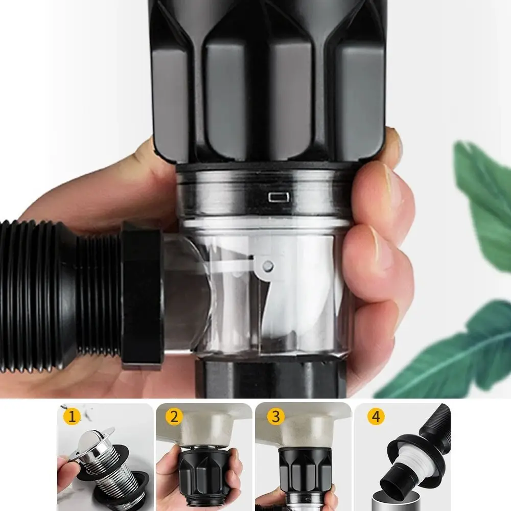 

Слив для раковины с защитой от запаха, горизонтальный и вертикальный дренаж двойного назначения, сливная пробка для ручной раковины, аксессуары для ванной комнаты