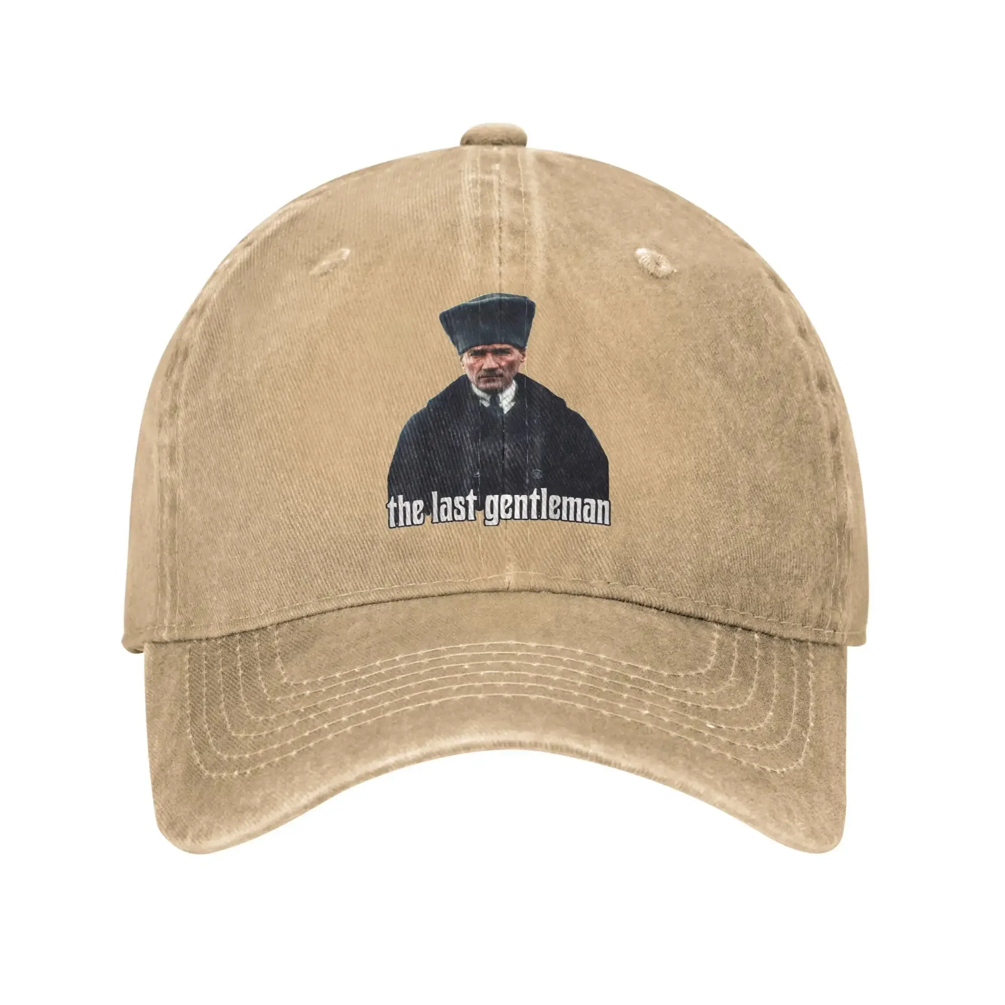 2026 Vintage The Last Gentleman Mustafa Kemal Ataturk Baseball Caps Unisex Distressed Denim Washed Headwear Outdoor Adjustable H