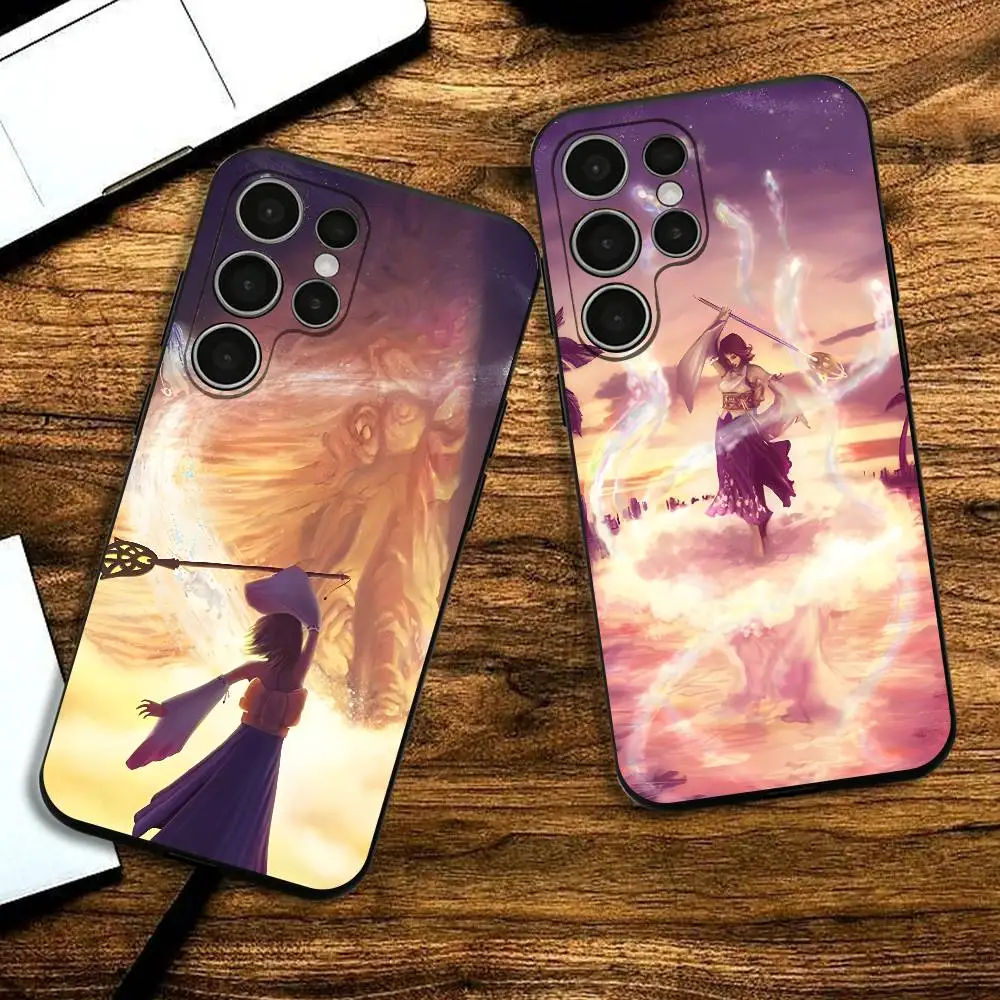 

Game Figure Y-Yuna Silicone Case For Samsung S25,24,23,22,21,20 Plus Ultra 5G Lite Shockproof Cover