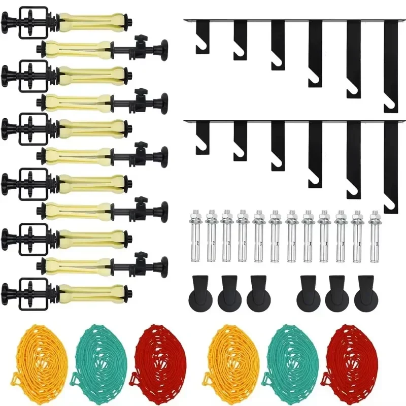 Innowacyjny 6-rolkowy ręczny system wspierania tła do montażu na ścianie dla tła Sprzęt do sesji zdjęciowej w studiu