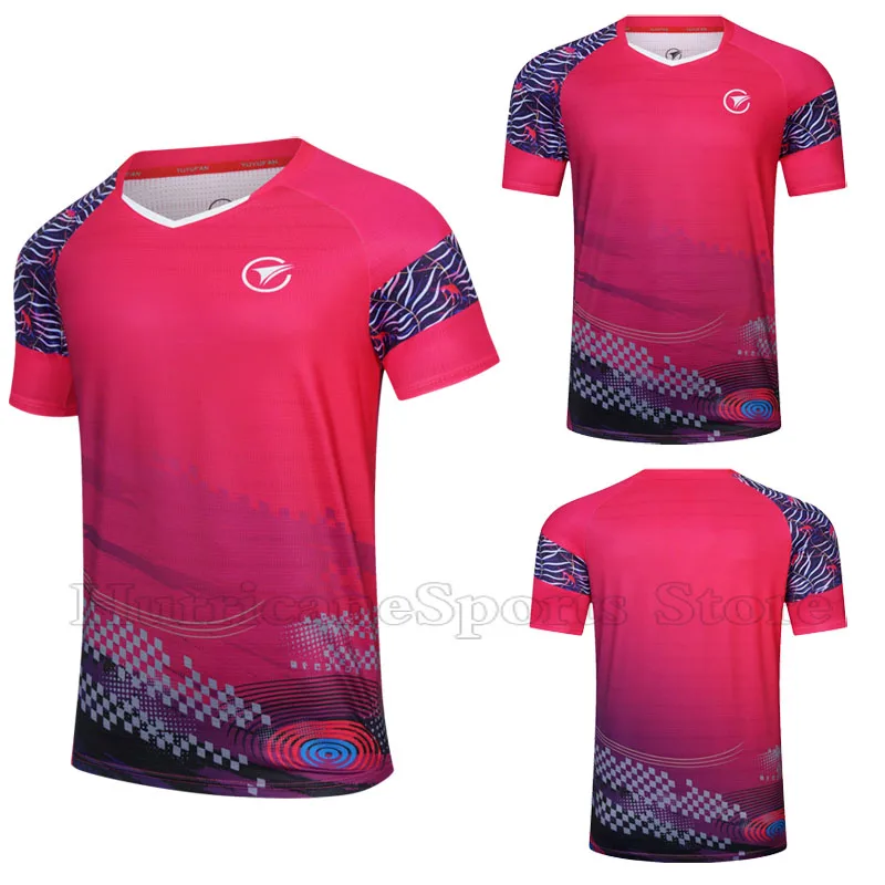 New Couple Tennis Shirts,Badminton Tshirts for Boys Table Tennis Shirt Girls,Men Women Ping Pong Jerseys Gym  Sports Shirt