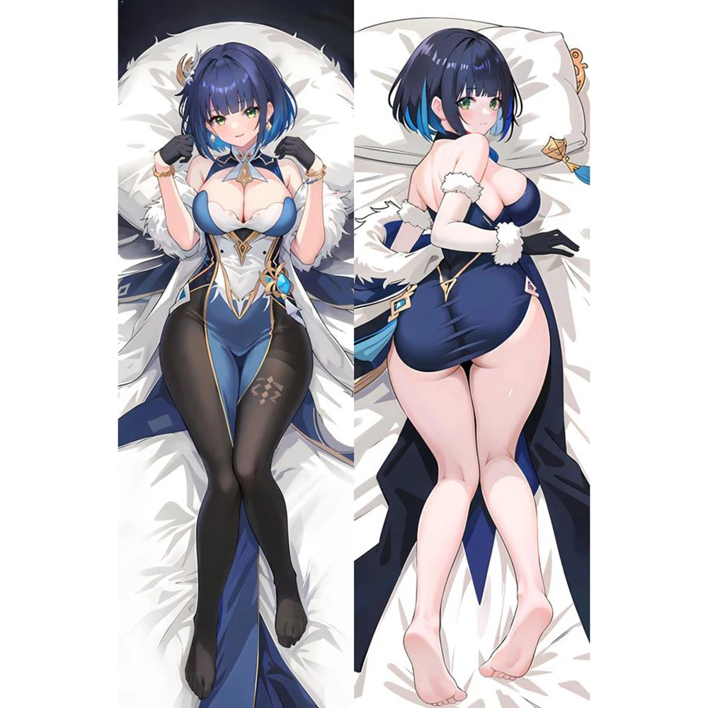 

Anime Dakimakura Japanese Otaku Waifu Life Size Doublesided Hugging Body Pillow Cover Yelan Genshin Impact