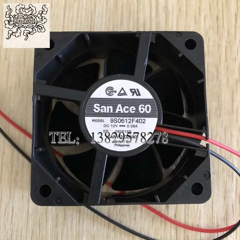 

Ltsf For SANYO DENKI 9S0612F402 DC 12V 0.08A 60x60x25mm 2-Wire Server Cooling Fan